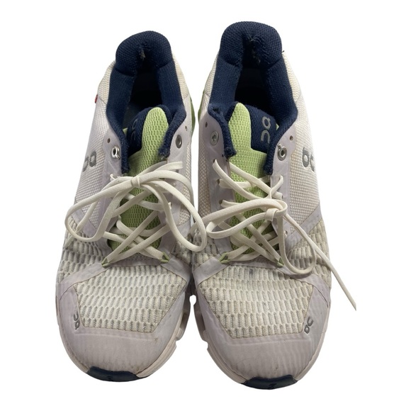On Running Shoes - On Cloud Cloudflyer 4 Womens Running Shoes White/Navy/Green Size 8.5 Shoes